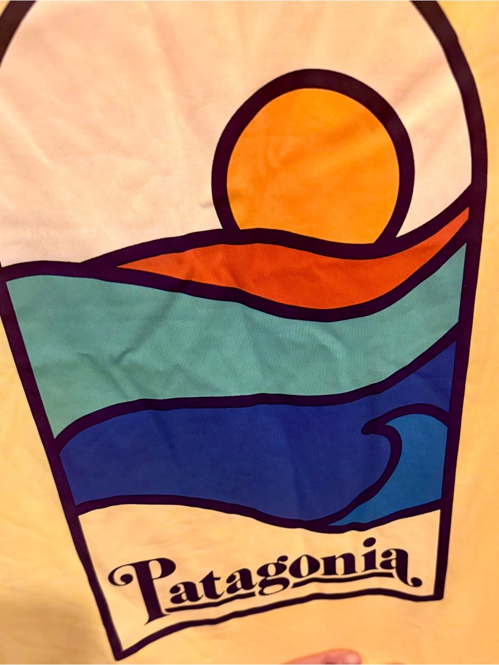Patagonia Yellow Crewneck Tee with Subtle Logo Print - Picture 5 of 5
